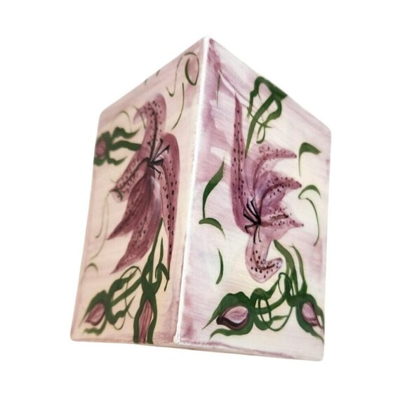 Hand-Painted Ceramic Birdhouse With Floral Design By Visions Of Nature Mary M Co - Picture 9 of 12